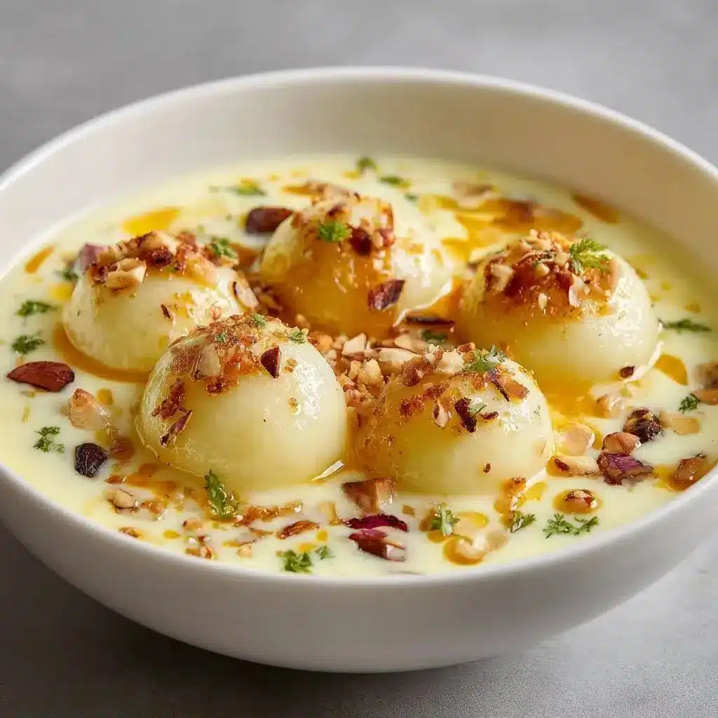 Creamy Custard Rasgullas: Soft Indian Dessert Redefined for Today 2 Creamy custard rasgullas - a soft Indian dessert redefined with a modern twist.