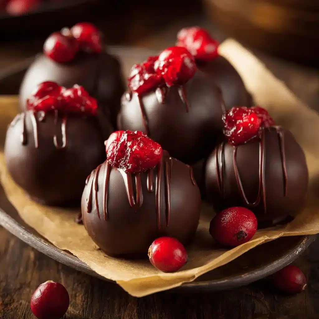 Decadent Chocolate-Dipped Cranberry Sauce: A Festive Dessert Topping 3 Decadent chocolate-dipped cranberry sauce served in a festive bowl