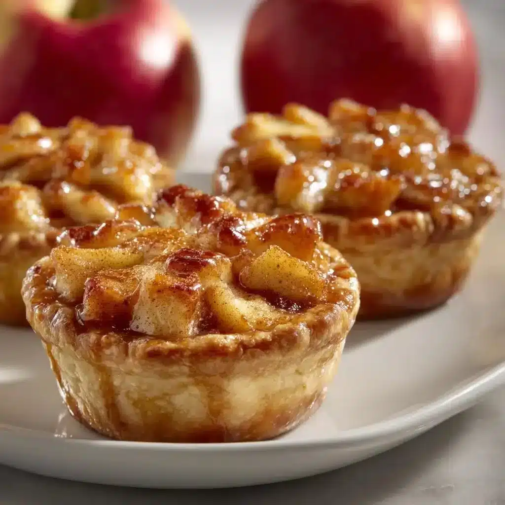 Delicious Mini Apple Pies 2 Delicious mini apple pies on a plate, perfect for any festive occasion.
