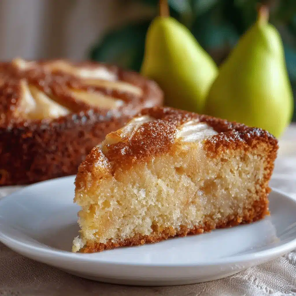 Easy Italian Pear Cake Recipe 3 Moist and tender Italian Pear Cake ready to be served