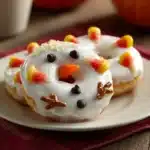 Adorable snowman donuts for a winter party dessert
