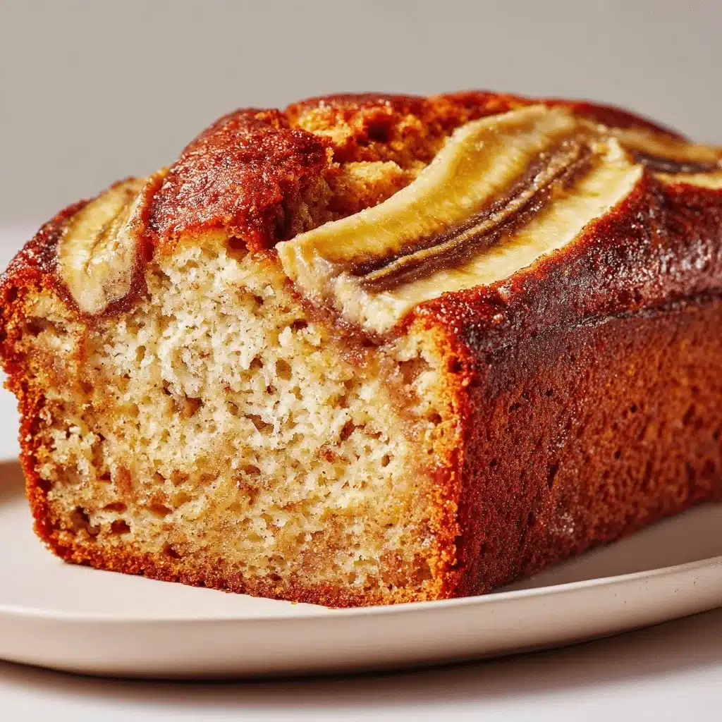 Fluffy Banana Bread with Cinnamon Swirl - Quick Homemade Treat 3 Fluffy banana bread with cinnamon swirl served on a plate
