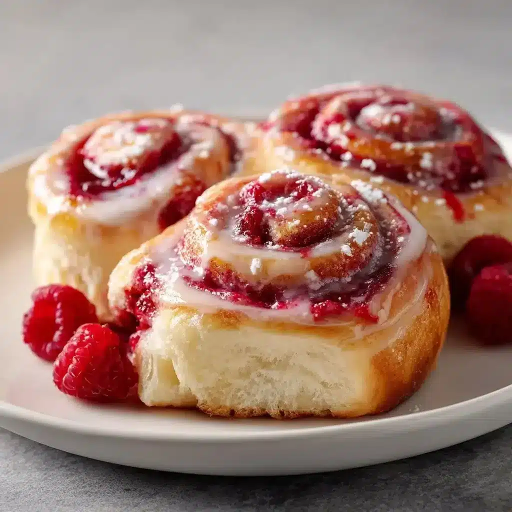 Fluffy Sourdough Lemon-Raspberry Rolls: Soft, Tangy, and Sweet 2 Fluffy sourdough lemon-raspberry rolls with a sweet glaze
