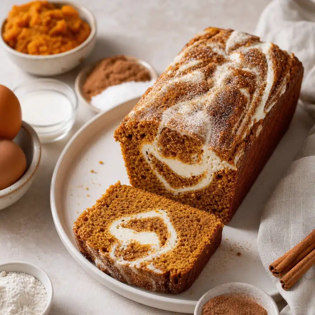 Moist Pumpkin Bread with Cream Cheese Swirl 4 Moist Pumpkin Cream Cheese Swirl Bread