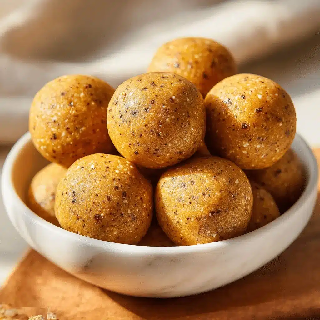 Healthy no-bake pumpkin pie energy balls on a plate