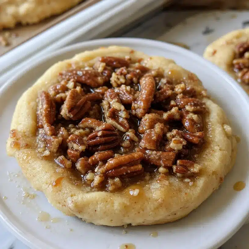 Pecan Pie Cookie Mashup: Chewy, Crunchy, Caramelized Goodness in Every Bite 4 Crumbl-Inspired Pecan Pie Cookies