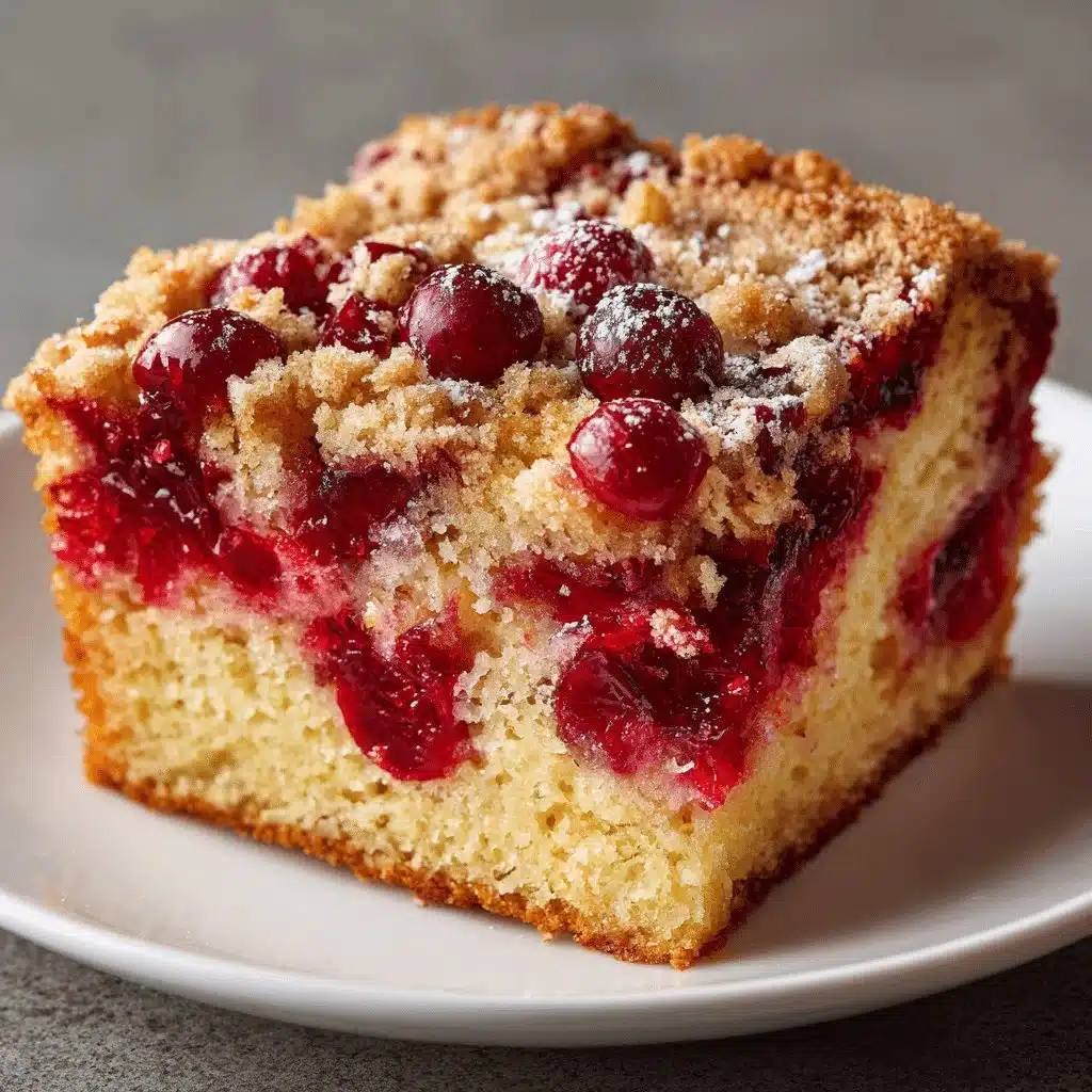 Warm Cranberry Swirl Coffee Cake for Cozy Fall Mornings 3 Warm Cranberry Swirl Coffee Cake served on a plate for fall breakfast