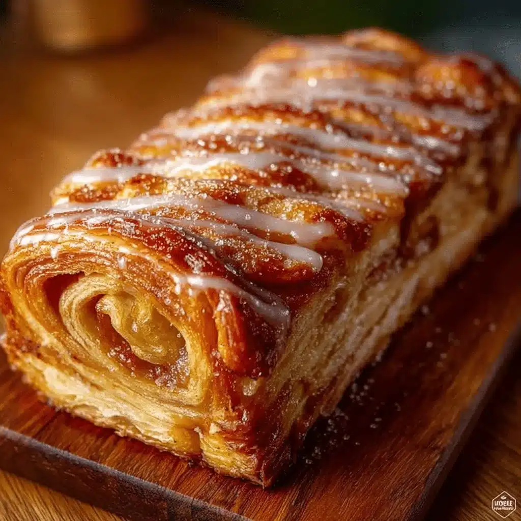 Wisconsin-style apple kringle pastry with apple filling and flaky crust