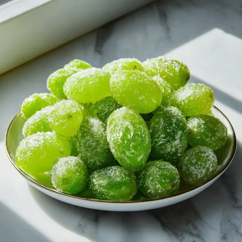 Bowl of zesty citrus frozen grapes on a summer day